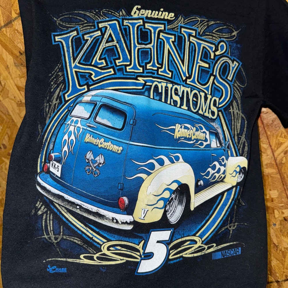 Chase Authentics NASCAR Auto Car Graphic Tee Kahne's Customs #5 T-shirt Small